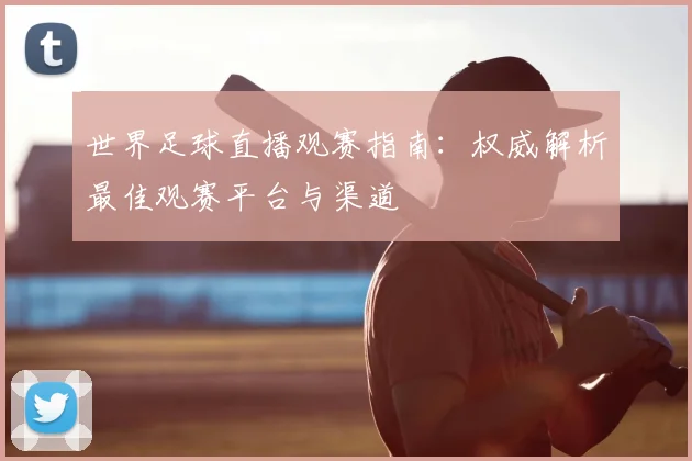 世界足球直播观赛指南:权威解析最佳观赛平台与渠道